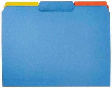 Amazon Basics File Folders with Tabs for Filing, AMZ401, Sturdy, Letter Size, Assorted Colors (100 Pack) - Image 3