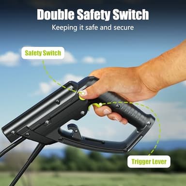 Electric Tiller, YERYORK 15-Amp 18-Inch Width 9-Inch Depth Corded Tiller Cultivator 24 Durable Steel Tines Gardening Tiller with Adjustable Wheels Foldable Handle for Easy Soil Cultivation - Image 6