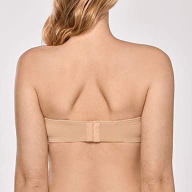 DELIMIRA Women's Underwire Contour Multiway Full Coverage Strapless Bra Plus Size Taupe Tan 40G - Image 2