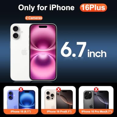 Temdan for iPhone 16 Plus Case Clear, [Compatible with Magsafe][Anti-Yellowing][Military-Grade Protection] Shockproof Slim Magnetic Phone Case for iPhone 16 Plus, Transparent - Image 2