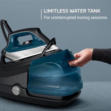 Rowenta, Iron, Stainless Steel Soleplate Professional Steam Station for Clothes, 1.1L Removable Tank, Fast Heat Up, 1800 Watts, Blue Clothes Iron, DG8624 - Image 4