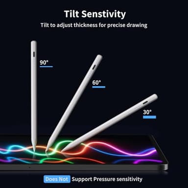 Stylus Pen for iPad, Compatible with Apple iPad 2018-2025,Pencil P6th-10th Generation-2X Fast Charge Compatible with Apple iPad Pro 11"/12.9"/M4, iPad Air 3/4/5/M2, iPad mini 5/6 Gen-White - Image 7