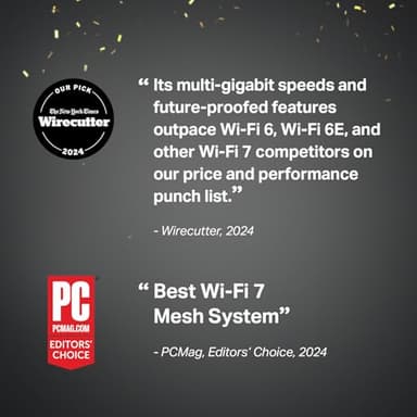 TP-Link Deco BE63 Tri-Band WiFi 7 BE10000 Whole Home Mesh System - 6-Stream 10 Gbps, 4x2.5G Ports Wired Backhaul, 4X Smart Internal Antennas, VPN, MU-MIMO, HomeShield, Free Expert Support (3-Pack) - Image 2