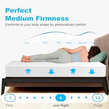 Planet Sleepings 8 Inch Twin Memory Foam Mattress for Cool Sleep Medium Firm Feel Zoned Pressure Relief Certified Safe Foams Fiberglass Free Bed in A Box - Image 6