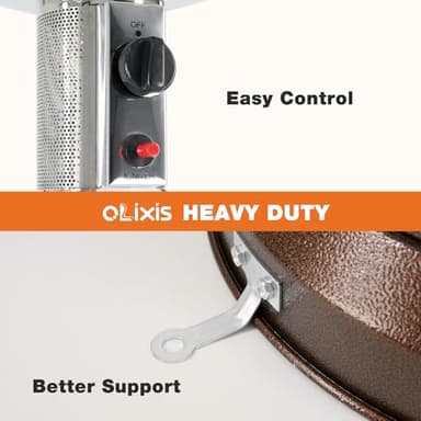 OLIXIS 48,000 BTU Propane Heaters with Wheels, Patio Heater Outdoor with Round Table Design, For Deck Porch Garden Commercial Residential, 17.7 x 17.7 x 87 inches (LxWxH) - Image 5