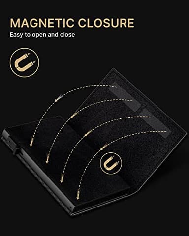 typecase Mens Wallet Card Holder: Pop Up Aluminum Case, Genuine Leather, Smart, RFID Blocking, Slim, Minimalist, Front Pocket - 9-14 Card Capacity | ID Window | Cash Slot (Carbon Fiber) - Image 7