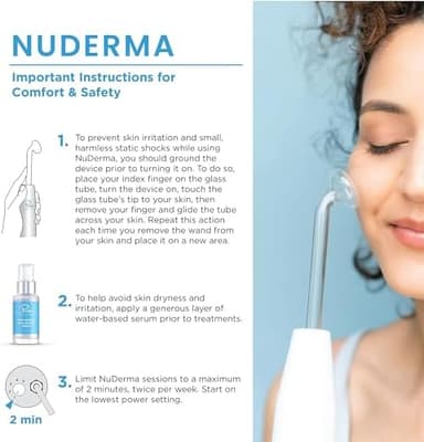 Pure Daily Care NuDerma Clinical Portable Skin Therapy Wand, Machine with 6 Fusion Neon + Argon Wands – Anti Aging - Clarifying - Skin Tightening & Radiance - Wrinkle Reducing - Image 5