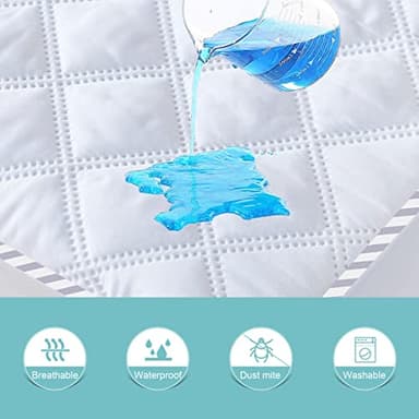 Sunny zzzZZ 6 Pack Baby Waterproof Changing Pad Liners - Quilted Thicker Ultra Soft Changing Table Cover Liners - Durable & Easy to Clean - White - 23" x 11" - Image 4