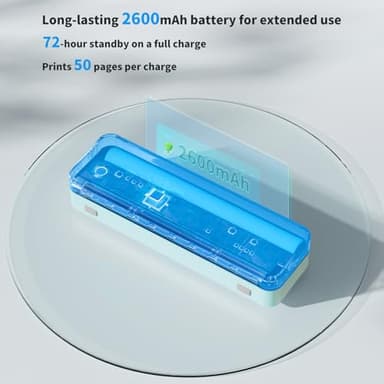 JADENS Portable Printers Wireless for Travel, Thermal Inkless Printer, Support 8.5" X 11" Thermal Paper(Green) - Image 7