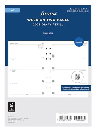 A5 Week on two pages English 2025 - Image 1