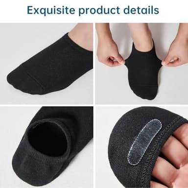 AHOVIT 8 Pairs No Show Socks Womens and Mens Low Cut Ankle Short Non Slip Athletic Running Casual Invisible Liner Socks - Image 4