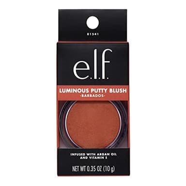 e.l.f. Luminous Putty Blush, Putty-to-Powder, Buildable Blush With A Subtle Shimmer Finish, Highly Pigmented & Creamy, Vegan & Cruelty-Free, Barbados - Image 3