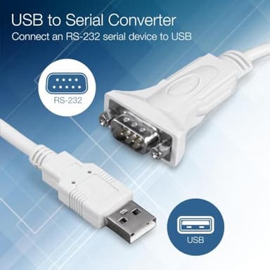 TRENDnet USB to Serial 9-Pin Converter Cable, TU-S9, USB to RS232 Serial Adapter, Supports Windows & Mac, 64cm (25 in.) Cable Length, NDAA Compliant, Plug & Play, White - Image 3