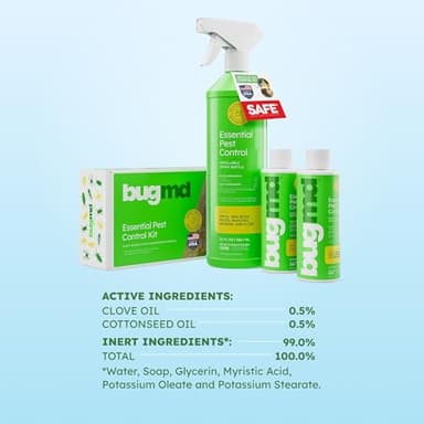 BugMD Ant Killer & Bug Spray - Roach and Cockroach Killer Indoor, Spider Spray for Home, Fly and Insect Defense, Natural, Safe with Essential Oils, Plant-Powered, Pest Control - Starter Kit - Image 5
