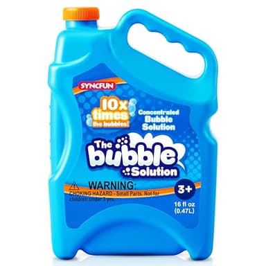SYNCFUN 16 oz Bubble Solution Refills(Up to 1.25 Gallons), Concentrated Solution for Bubble Machine, Wands, Blower, Easter, Outdoors Activity - Image 1