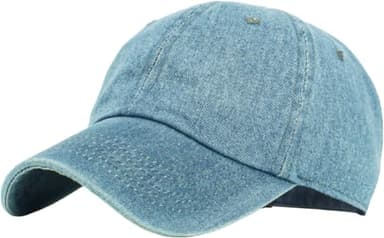 KB-LOW MDM Classic Cotton Dad Hat Adjustable Plain Cap. Polo Style Low Profile (Unstructured) (Classic) Medium Denim Adjustable - Image 1
