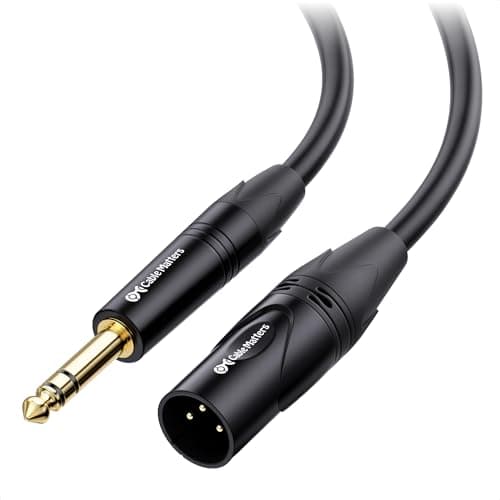 Cable Matters 6.35mm (1/4 Inch) TRS to XLR Cable - 10ft, Male to Male XLR to TRS Cable, Black - Not for Microphone Use - Image 1