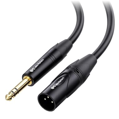 Cable Matters 6.35mm (1/4 Inch) TRS to XLR Cable - 10ft, Male to Male XLR to TRS Cable, Black - Not for Microphone Use - Image 1