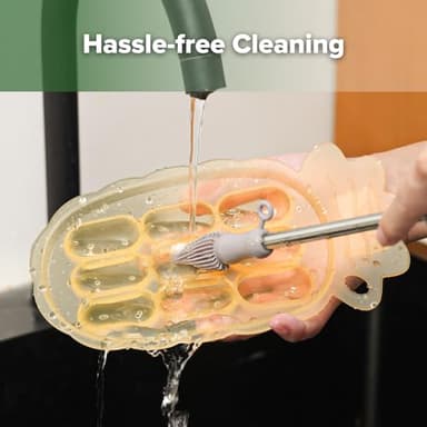 Haakaa Silicone Nibble Freezer Tray -Breastmilk Teething Popsicle Mold - Baby Fruit Food Feeder Teether Tray - Baby Food Maker - Ice Cube Tray - 4 Months+ Babies - BPA Free -Banana - Image 7