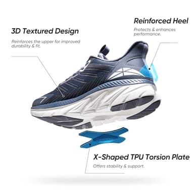 ALLSWIFIT Men's Slip On Walking Shoes Running Comfortable Tennis Breathable Non Slip Athletic Gym Workout Cross Training Fashion Sneakers,Size 11,Blue,SARR034M - Image 4