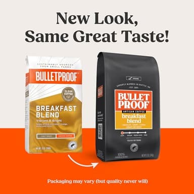 Bulletproof Breakfast Blend Light Roast Ground Coffee, 12 Ounces, Clean Coffee Tested for Toxins, Packaging May Vary - Image 2