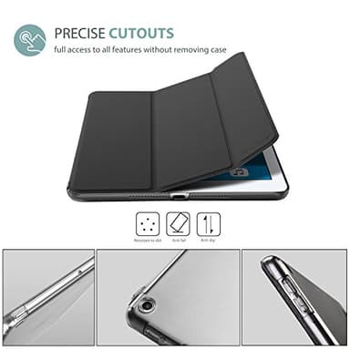 ProCase Smart Case for iPad 9.7 Inch iPad 6th/5th Generation 2018 2017(Model: A1893 A1954 A1822 A1823), Ultra Slim Lightweight Stand Cover with Translucent Frosted Back -Black - Image 3