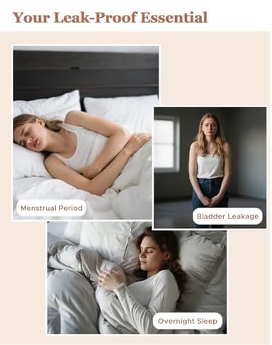 INNERSY Period Underwear for Women Teens Leak-Proof Menstrual Cotton Protective Hipster Panties 3-Pack (Heavy Flow (Bright Colors), XX-Large) - Image 8