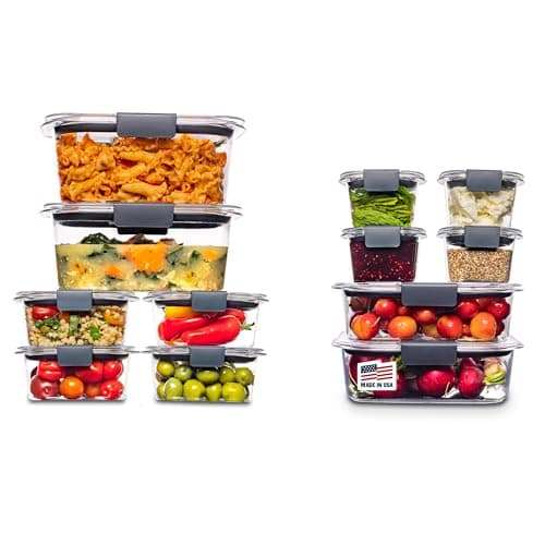 Rubbermaid Brilliance BPA-Free Airtight Food Storage Containers, 24-Piece Set, Easy for Meal Prep, Lunch & Leftovers - Image 1