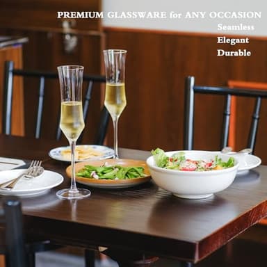 Champagne Flutes Set of 6 - Hand Blown Crystal Champagne Glasses With Long Stem - 7 oz Elegant Sparkling Wine Stemware - Unique Gift for Birthday,Wedding,Mother's Day,Housewarming - Image 6