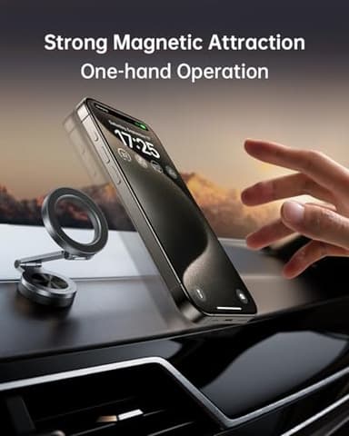 SYNCWIRE for MagSafe Car Mount - [360° Rotation] Magnetic Phone Holder for Car, Adjustable Metal Arm, Ultra Magnet, Car Magnet Phone Mount for Dashboard, Fit for iPhone 16 15 14 13 Pro Max &All Phones - Image 4