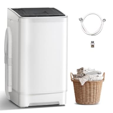 DOGHLY Portable Washing Machine, 15.5LBS Full Automatic Washer with Spinner, 10 Programs Compact Laundry Machine for Apartment, RV, Dorm Home Use, Mini Washing Machine Perfect for Small Spaces - Image 2