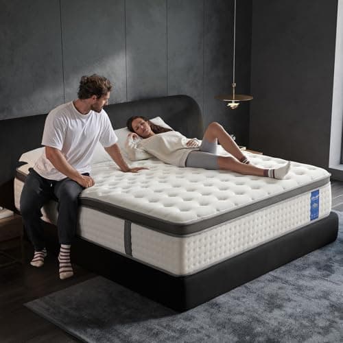 King Mattress,14 Inch King Size Mattresses in a Box,Memory Foam Hybrid Mattress , Individual Pocket Spring for Motion Isolation &Zoned Support & Pressure Relief,Medium Firm (King, 14, Inches) - Image 1