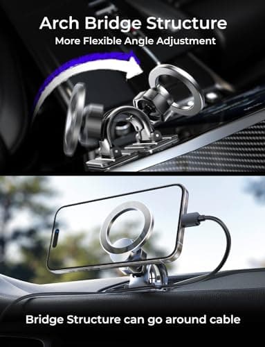LISEN for MagSafe Car Mount,Car Accessories for Women Men [2025 Ultra] Magnetic Phone Holder for Car 360 Dashboard Vent Phone Mount for Car Organization iPhone 16e 15 14 13 12 Pro Max Plus Mini,Green - Image 6