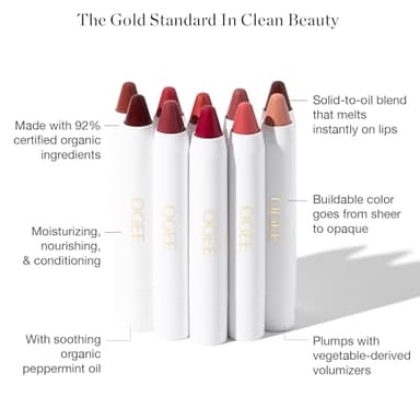 Ogee Tinted Sculpted Lip Oil - Lip Stain Made with 100% Organic Coconut Oil, Jojoba Oil, and Vitamin E - Best as Lip Balm, Lip Color or Lip Treatment - ROSALIA - Image 4