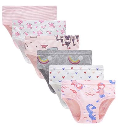 Barara King Toddler Soft 100% Cotton Panties Little Girls' Undies Assorted Underwear (Pack of 6) Size 3T - Image 1