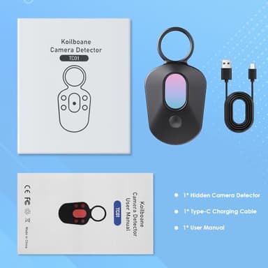 Hidden-Camera-Detectors [2025 Upgraded] Anti-Spy Anti-Bug Camera Detector Spy Camera Finder,720H Rechargeable Battery Infrared Scanning Portable for Travel,Hotel,Bathroom,Office,Car,AirBnb(1 Pack) - Image 7