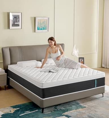 ADDNUSS Full Mattresses,Hybrid 12 Inch Full Mattress in a Box,Memory Foam & Individually Pocket Spring for Pain Relief,Pressure Relief,Certified. - Image 2