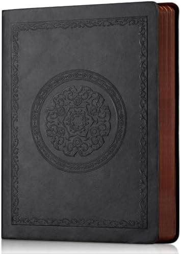2026 Leather Vintage Journal Notebook,300 Pages,Leather Softcover Lined Journal Notebooks for Women Men,Notebook Journals for Writing Travel,Business,Office,5.7'' X 8.3'',Black - Image 3