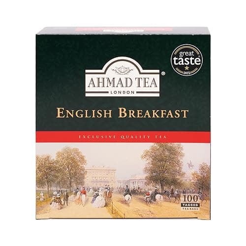 Ahmad Tea Black Tea, English Breakfast Teabags, 100 ct - Caffeinated and Sugar-Free - Image 1