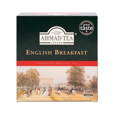 Ahmad Tea Black Tea, English Breakfast Teabags, 100 ct - Caffeinated and Sugar-Free - Image 1
