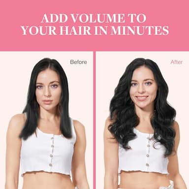 GOO GOO Clip in Hair Extensions Real Human Hair, Remy Human Hair Extensions Clip ins for Women, Natural Human Hair, 24inch 160g 7Pcs, 1 Jet black - Image 5