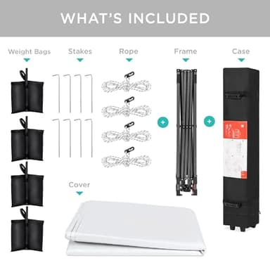 Best Choice Products 10x10ft 1-Person Setup Pop Up Canopy Tent Instant Portable Shelter w/ 1-Button Push, Case, 4 Weight Bags - White - Image 8