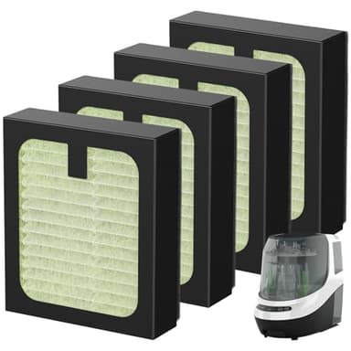 4 Pack HEPA Filter Replacement for Baby Brezza Baby Bottle Washer Pro, High Performance Filtration for Air Cleaner Dust - Image 1