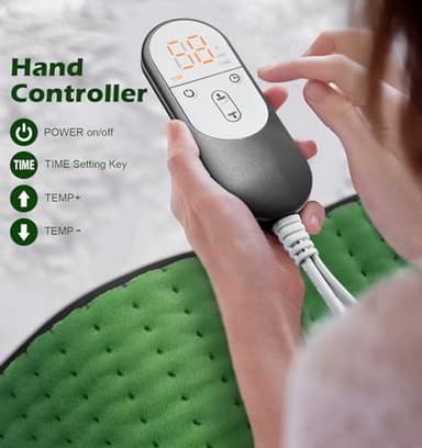 VALGELUIK Heating pad for Back Pain Relief, Heating Pads for Neck, Shoulder, Fathers Mothers Day Gifts for Women, Men, Dad, Mom, Auto-Off,Machine Washable, Moist Dry Heat Options, Extra Large 12"x24" - Image 2