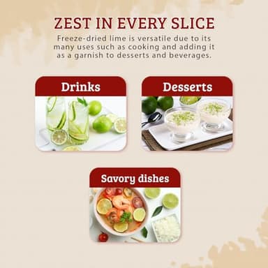 52USA Freeze Dried Lime – 3oz – Naturally Preserved, Intense Flavor, Perfect for Cooking, Drinks, and Snacks – No Added Sugar or Preservatives - Image 4