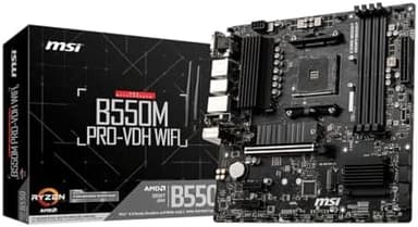 MSI B550M PRO-VDH WiFi ProSeries Motherboard (AMD Ryzen 5000, AM4, DDR4, PCIe 4.0, SATA 6Gb/s, M.2, USB 3.2 Gen 1, Wi-Fi, Bluetooth, D-SUB/HDMI/DP, Micro-ATX - Image 3