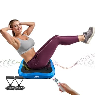 AXV Vibration Plate Exercise Machine Whole Body Workout Portable Mini Vibrate Fitness Platform Lymphatic Drainage Machine for Weight Loss Shaping Toning Wellness Home Gyms Workout - Image 1