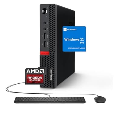 Lenovo ThinkCentre Mini Business Desktop, AMD Dual-Core Processor, Dual-Display Support, Wi-Fi, Bluetooth, USB, RJ-45, Keyboard&Mouse Included, Windows 11 Pro (16GB RAM | 1TB SSD) - Image 1