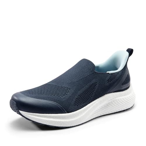 ALLSWIFIT Men's Hands-Free Slip On Walking Shoes Laceless Comfortable Tennis Sneakers,Size 12,Navy,SARR016M - Image 1