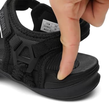 UBFEN Womens Hiking Comfort Sport Sandals Beach Vacation Camping Casual Sport Sandals with Adjustable Straps and Arch Support Size US 7 Black - Image 5